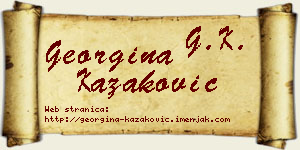 Georgina Kazaković vizit kartica